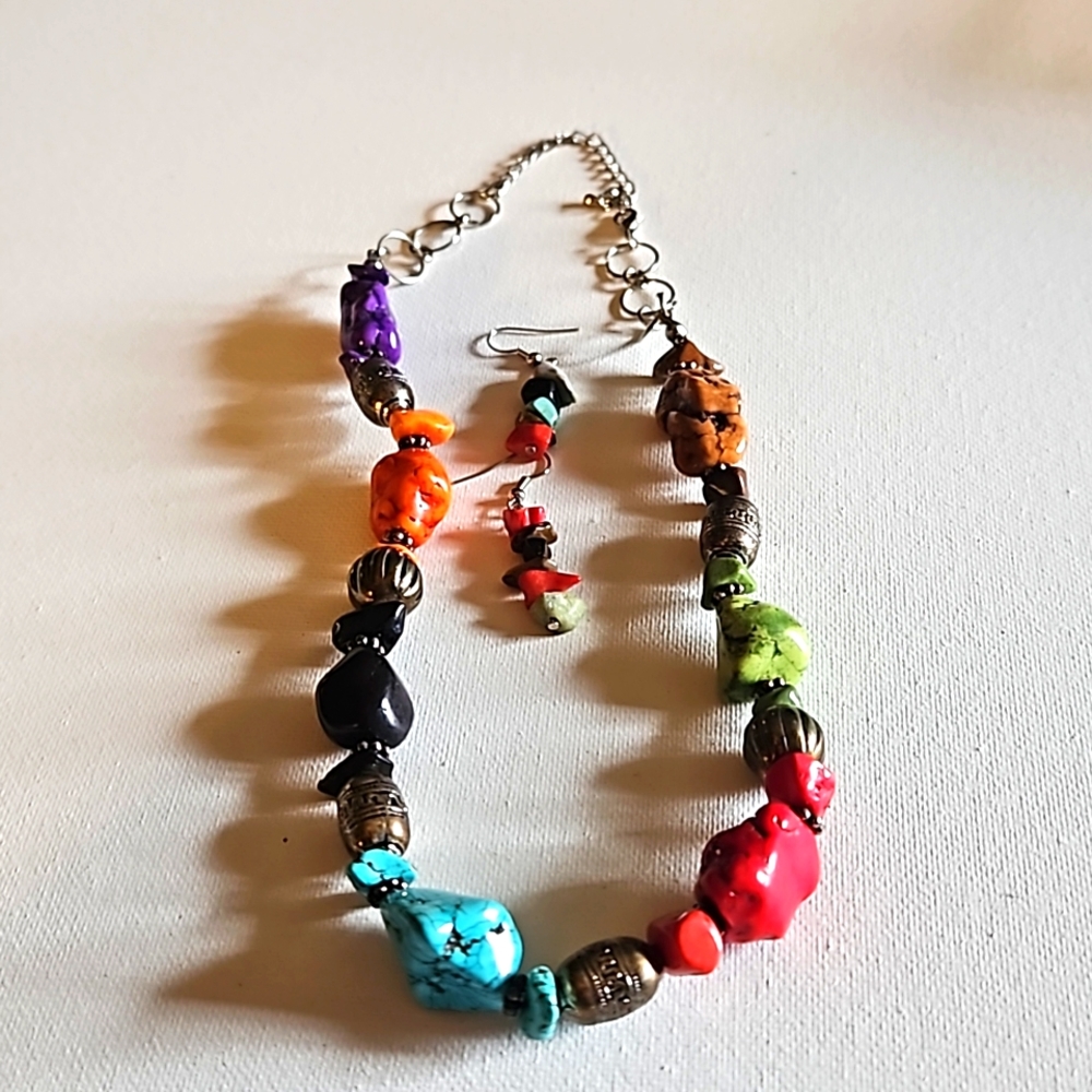 Necklace and earrings